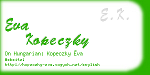 eva kopeczky business card